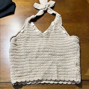 Sincerely Jules Textured Knit Halter Top